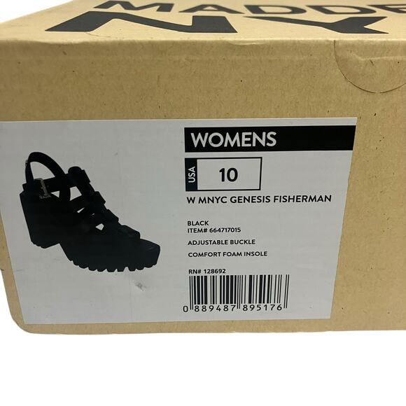 NWT Madden NYC Women's Black Fisherman's Sandals Size 10 - Picture 8 of 8